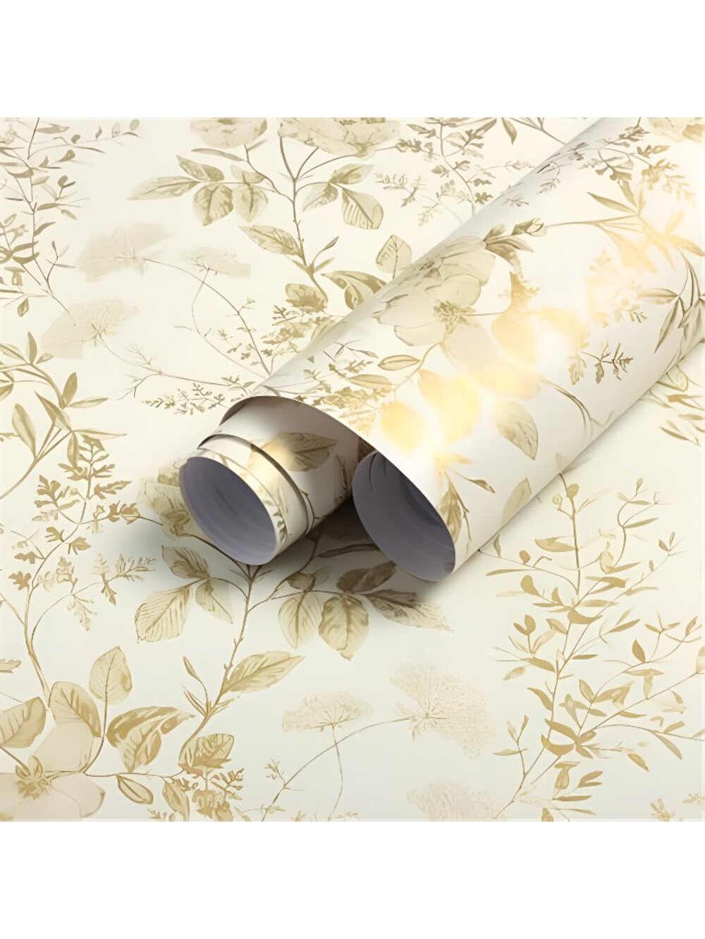 16.9" x118" Boho Floral Peel and Stick Wallpaper Yellow Brown Flower Leaf
